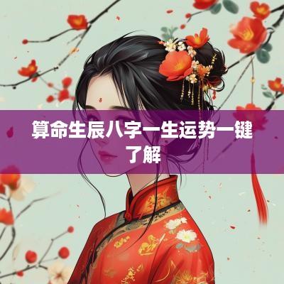 算命生辰八字一生运势一键了解