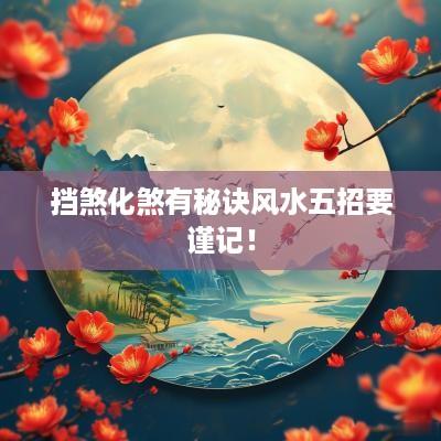 挡煞化煞有秘诀风水五招要谨记！