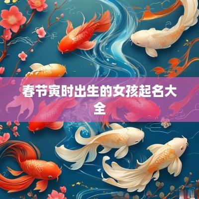 春节寅时出生的女孩起名大全