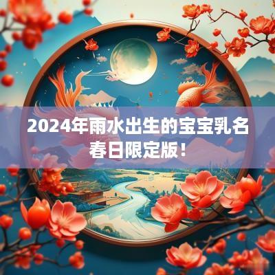 2025年雨水出生的宝宝乳名春日限定版！