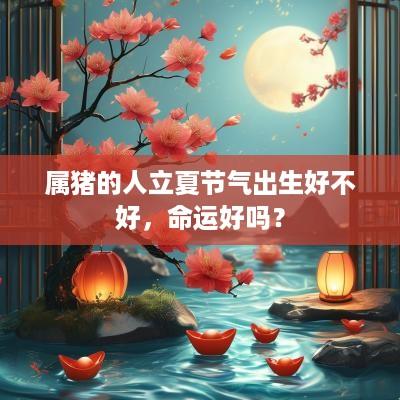 属猪的人立夏节气出生好不好，命运好吗？