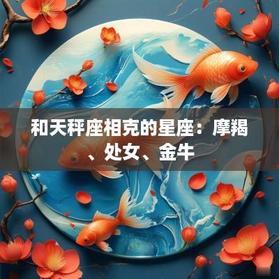 和天秤座相克的星座：摩羯、处女、金牛