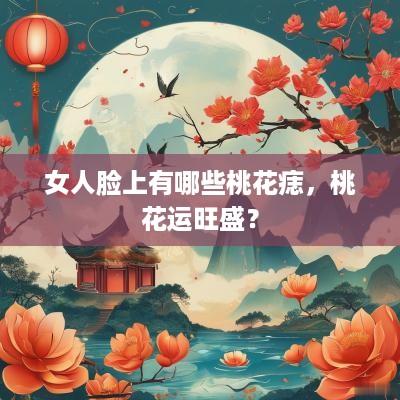 女人脸上有哪些桃花痣，桃花运旺盛？