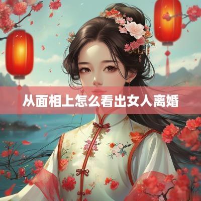 从面相上怎么看出女人离婚