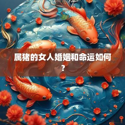 属猪的女人婚姻和命运如何？