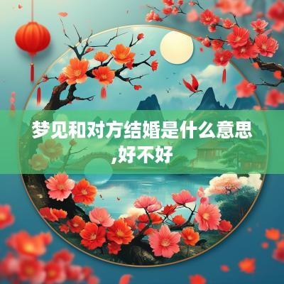 梦见和对方结婚是什么意思,好不好