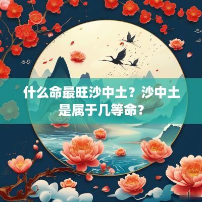 什么命最旺沙中土？沙中土是属于几等命？