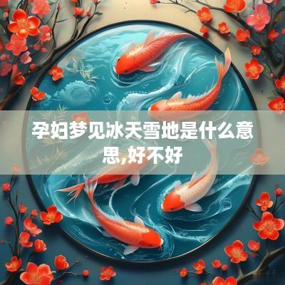 孕妇梦见冰天雪地是什么意思,好不好