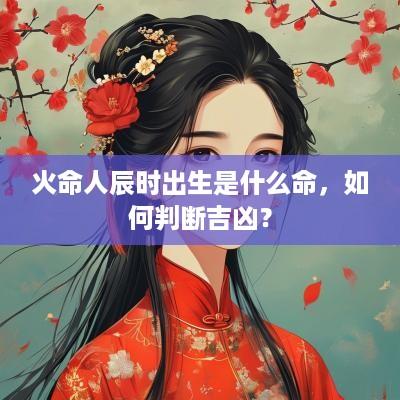 火命人辰时出生是什么命，如何判断吉凶？