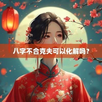 八字不合克夫可以化解吗？