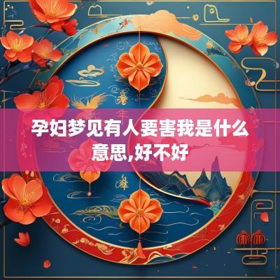 孕妇梦见有人要害我是什么意思,好不好