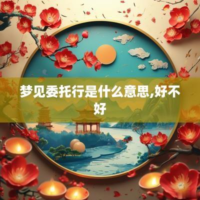 梦见委托行是什么意思,好不好