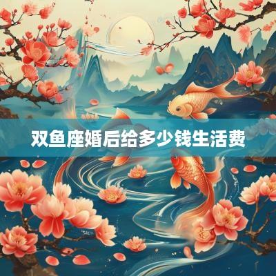 双鱼座婚后给多少钱生活费