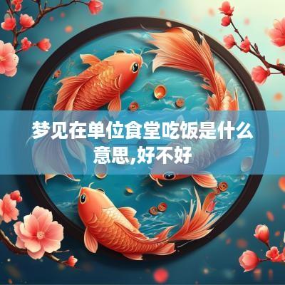 梦见在单位食堂吃饭是什么意思,好不好