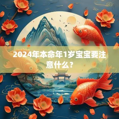 2025年本命年1岁宝宝要注意什么？