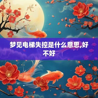 梦见电梯失控是什么意思,好不好