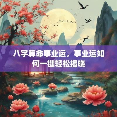 八字算命事业运，事业运如何一键轻松揭晓