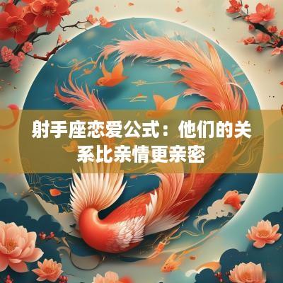 射手座恋爱公式：他们的关系比亲情更亲密