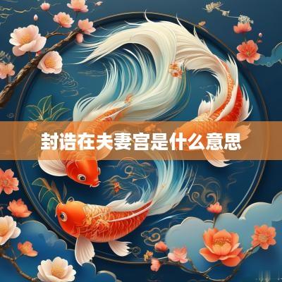 封诰在夫妻宫是什么意思