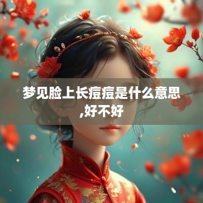 梦见脸上长痘痘是什么意思,好不好