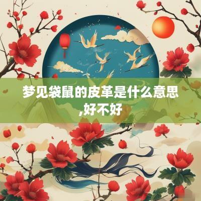 梦见袋鼠的皮革是什么意思,好不好