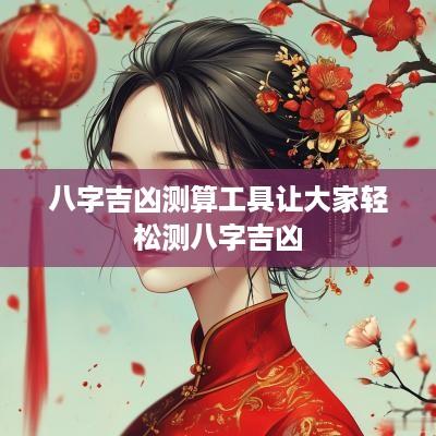 八字吉凶测算工具让大家轻松测八字吉凶