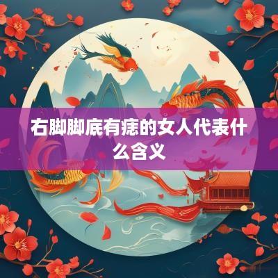 右脚脚底有痣的女人代表什么含义