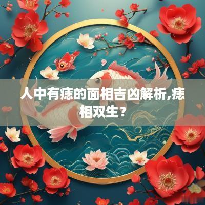 人中有痣的面相吉凶解析,痣相双生？
