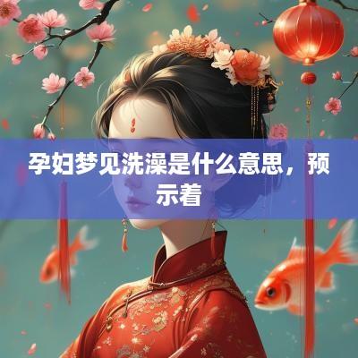 孕妇梦见洗澡是什么意思，预示着