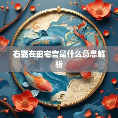 右弼在田宅宫是什么意思解析