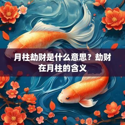 月柱劫财是什么意思？劫财在月柱的含义