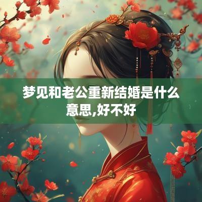 梦见和老公重新结婚是什么意思,好不好