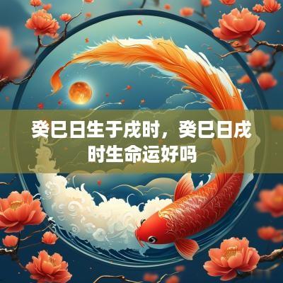 癸巳日生于戌时，癸巳日戌时生命运好吗