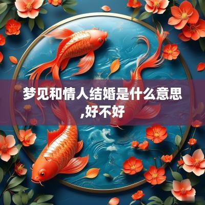 梦见和情人结婚是什么意思,好不好