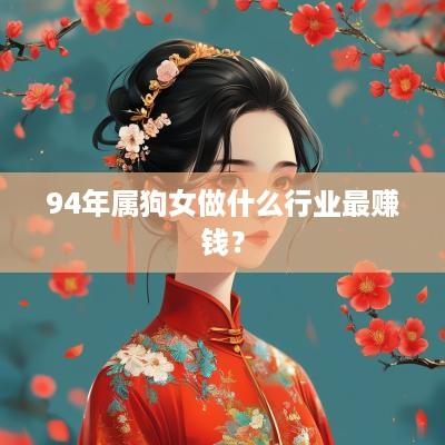 94年属狗女做什么行业最赚钱？