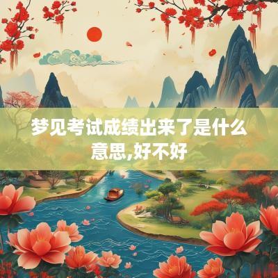 梦见考试成绩出来了是什么意思,好不好
