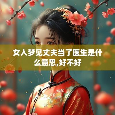 女人梦见丈夫当了医生是什么意思,好不好