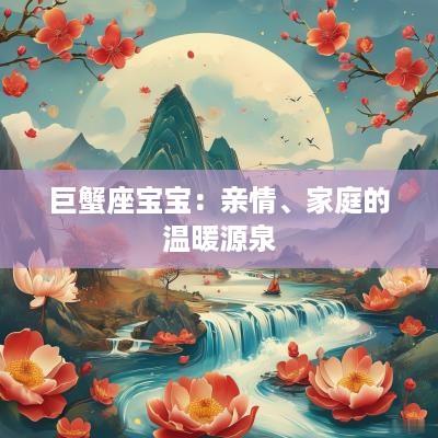 巨蟹座宝宝：亲情、家庭的温暖源泉
