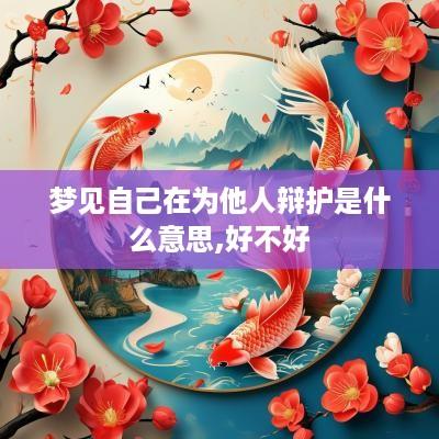 梦见自己在为他人辩护是什么意思,好不好