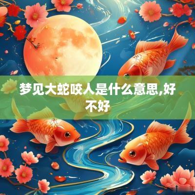 梦见大蛇咬人是什么意思,好不好