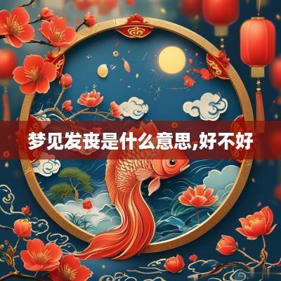 梦见发丧是什么意思,好不好