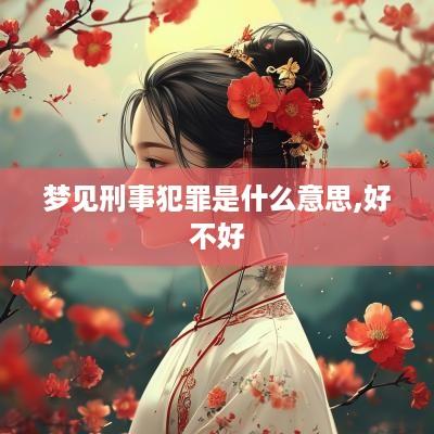 梦见刑事犯罪是什么意思,好不好