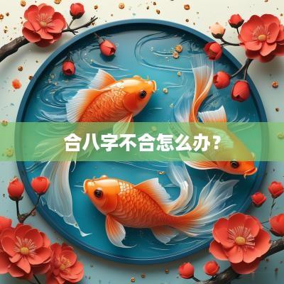 合八字不合怎么办？