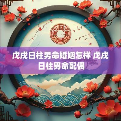 戊戌日柱男命婚姻怎样 戊戌日柱男命配偶