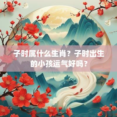 子时属什么生肖？子时出生的小孩运气好吗？