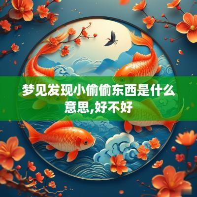 梦见发现小偷偷东西是什么意思,好不好