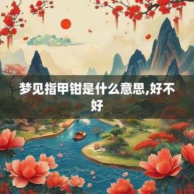 梦见指甲钳是什么意思,好不好
