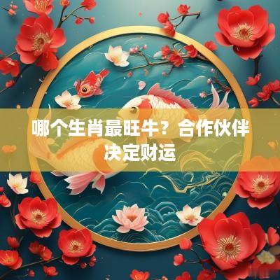 哪个生肖最旺牛？合作伙伴决定财运