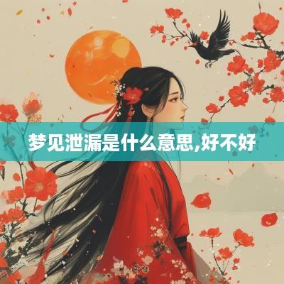 梦见泄漏是什么意思,好不好
