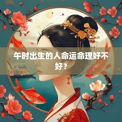 午时出生的人命运命理好不好？